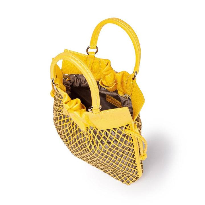 Roberta Gandolfi Isabella Borsa A Mano In Pelle Tagliate Al Laser Effetto Rete Con Tracolla Staccabile E Regolabile