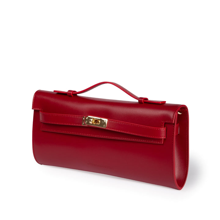 Roberta Gandolfi Jade Cluch Borsa In Pelle Con Chiusura Manico Retrattile E Tracolla Staccabile E Regolabile