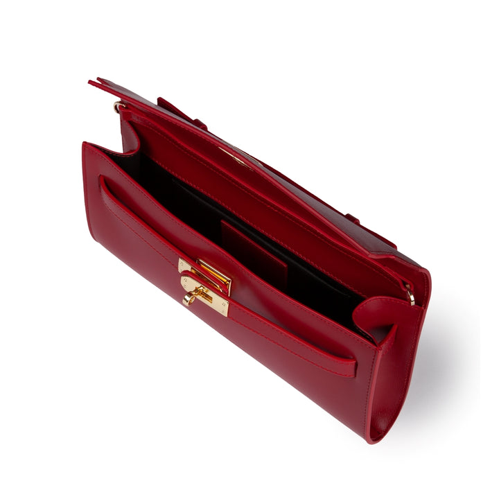 Roberta Gandolfi Jade Cluch Borsa In Pelle Con Chiusura Manico Retrattile E Tracolla Staccabile E Regolabile