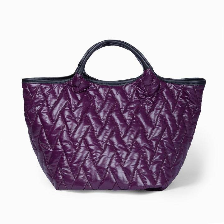 Roberta Gandolfi Joy Puffy Borsa Trasformabile 5 Modelli In 1 In Tessuto Antigoccia Finiture In Pelle Di Vitello E Tracolla Staccabile