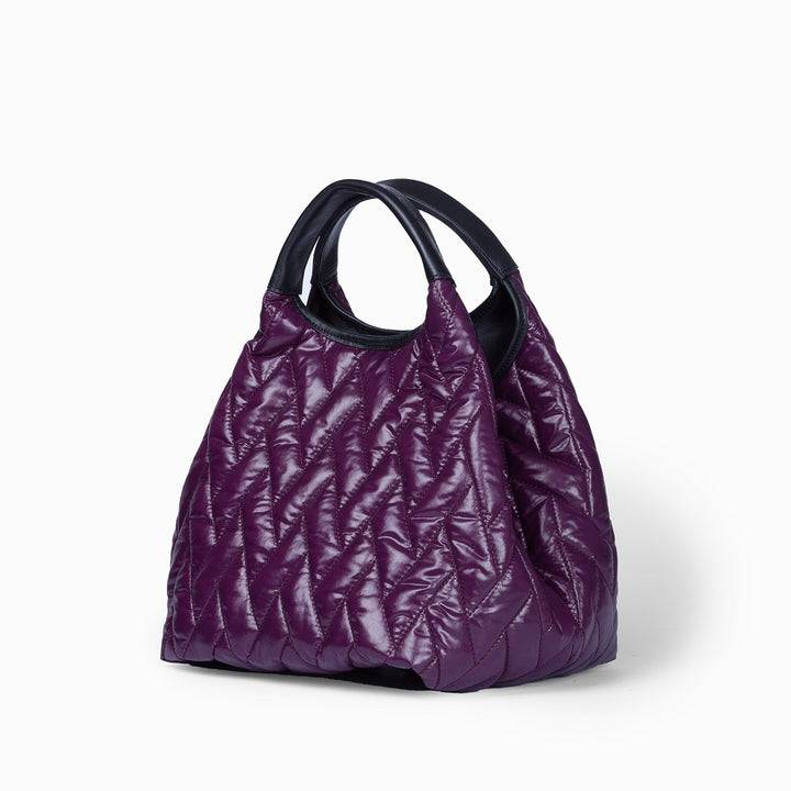 Roberta Gandolfi Joy Puffy Borsa Trasformabile 5 Modelli In 1 In Tessuto Antigoccia Finiture In Pelle Di Vitello E Tracolla Staccabile