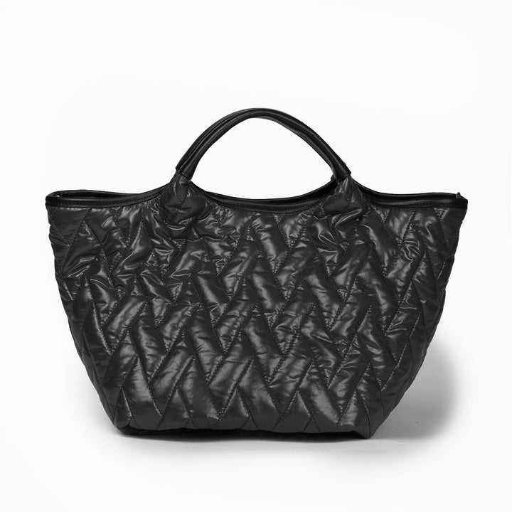 Roberta Gandolfi Joy Puffy Borsa Trasformabile 5 Modelli In 1 In Tessuto Antigoccia Finiture In Pelle Di Vitello E Tracolla Staccabile