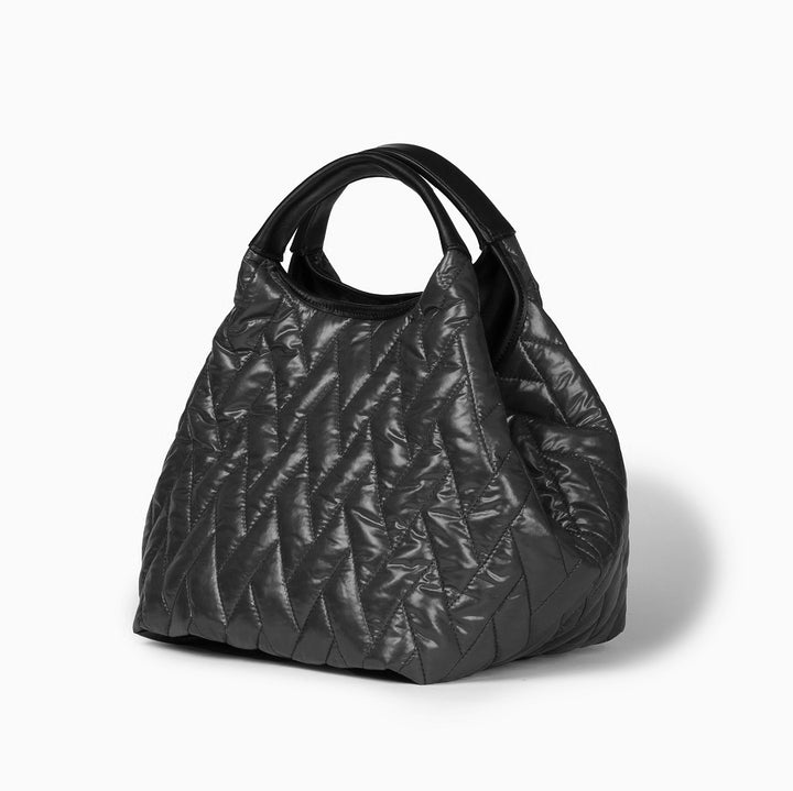 Roberta Gandolfi Joy Puffy Borsa Trasformabile 5 Modelli In 1 In Tessuto Antigoccia Finiture In Pelle Di Vitello E Tracolla Staccabile