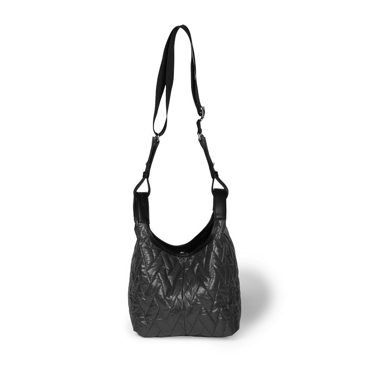 Roberta Gandolfi Joy Puffy Borsa Trasformabile 5 Modelli In 1 In Tessuto Antigoccia Finiture In Pelle Di Vitello E Tracolla Staccabile