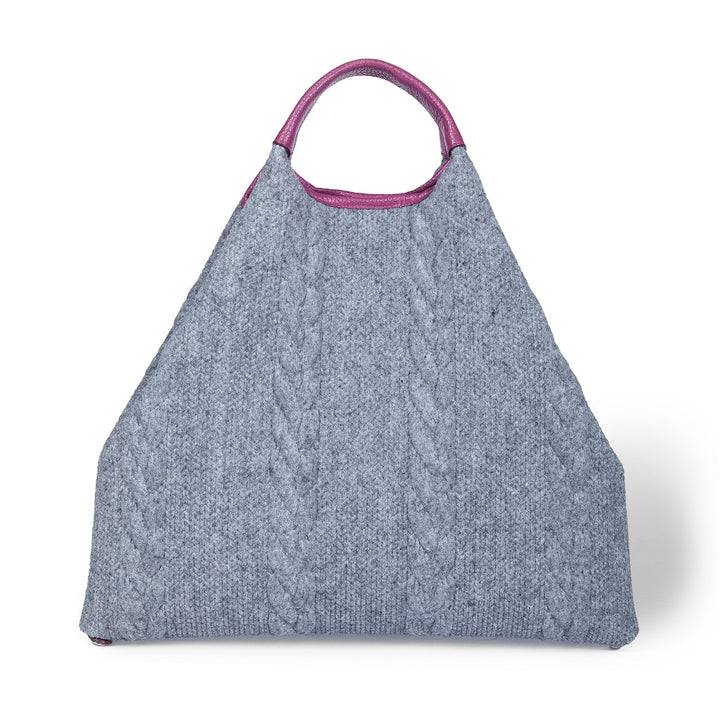 Roberta Gandolfi Joy Wool Borsa Trasformabile 5 Modelli In 1 In Tessuto Di Lana Riciclato Finiture In Pelle Di Vitello E Tracolla Staccabile