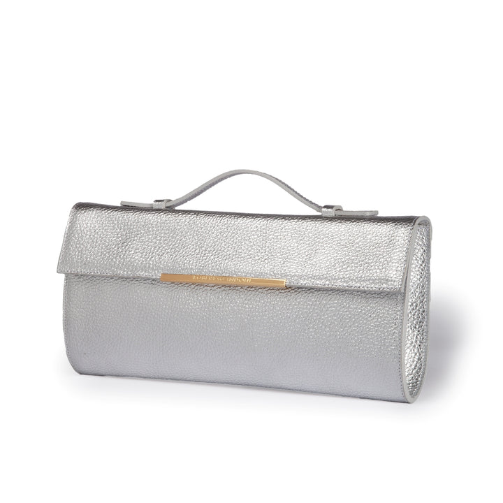 Roberta Gandolfi Julia Cluch In Pelle Metalizzata E Manico Retrattile E Tracolla Staccabile E Regolabile