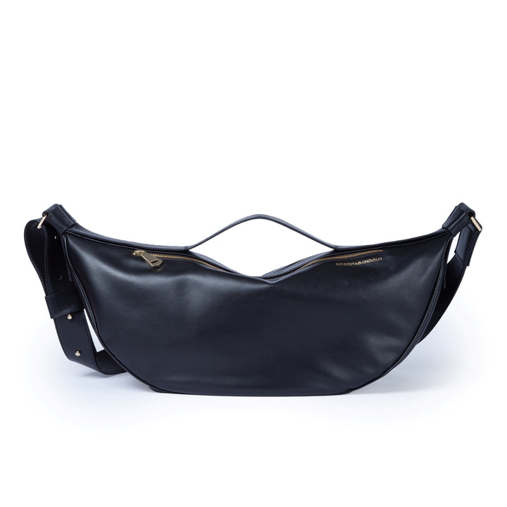 Roberta Gandolfi Micol Banana in vitello liscio con tracolla regolabile