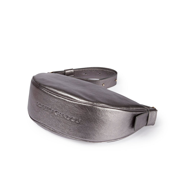 Roberta Gandolfi Micol Banana Small Cross Body In Vitello Martellato Metal Con Tracolla Regolabile