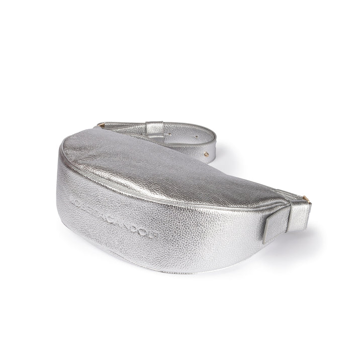 Roberta Gandolfi Micol Banana Small Cross Body In Vitello Martellato Metal Con Tracolla Regolabile