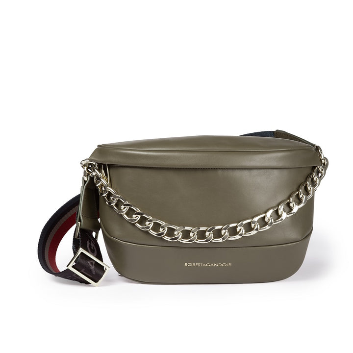 Roberta Gandolfi Micol Belt Bag in pelle con tracolla regolabile e catena amovibile
