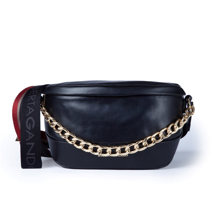 Roberta Gandolfi Micol Belt Bag in pelle con tracolla regolabile e catena amovibile