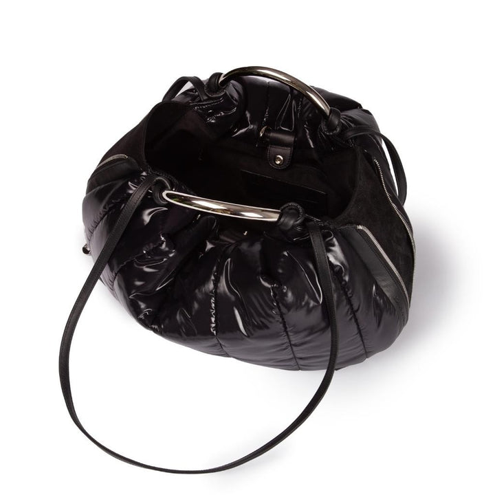 Roberta Gandolfi Naomi Balloon Borsa A Mano In Tessuto Antigoccia Finiture In Pelle E Doppi Spallacci Per Essere Messa Sulla Spalla