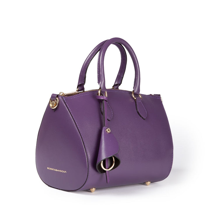 Roberta Gandolfi Nicole Bowling In Pelle Stampa "light Saffiano" Con Tracolla Staccabile E Regolabile