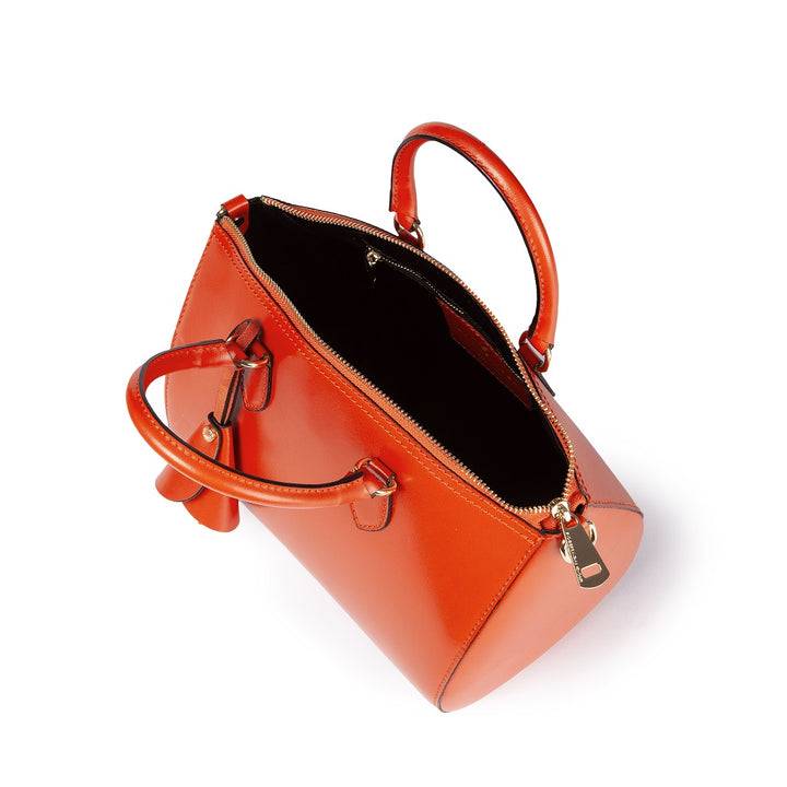 Roberta Gandolfi Nicole Bowling In Pelle Stampa "light Saffiano" Con Tracolla Staccabile E Regolabile