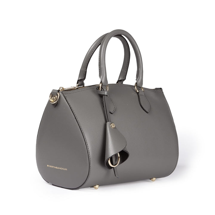 Roberta Gandolfi Nicole Bowling In Pelle Stampa "light Saffiano" Con Tracolla Staccabile E Regolabile