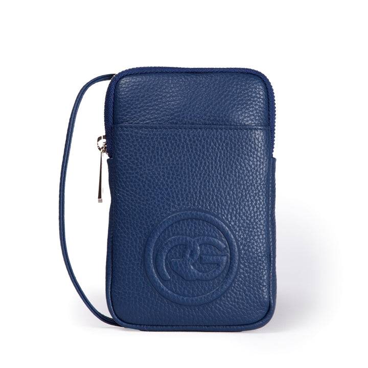 Roberta Gandolfi RG Phone holder in pelle di vitello con tracolla staccabile e regolabile