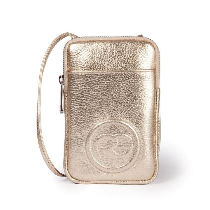 Roberta Gandolfi RG Phone holder in pelle di vitello con tracolla staccabile e regolabile