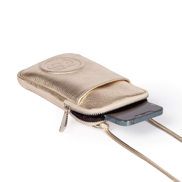 Roberta Gandolfi RG Phone Holder In Pelle Di Vitello Con Tracolla Staccabile E Regolabile