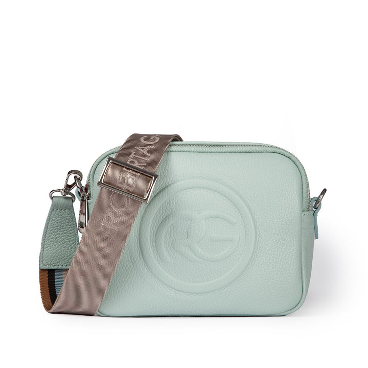 Roberta Gandolfi Roberta Pelle camera e crossbody in pelle con doppio scomparto e tracolla staccabile