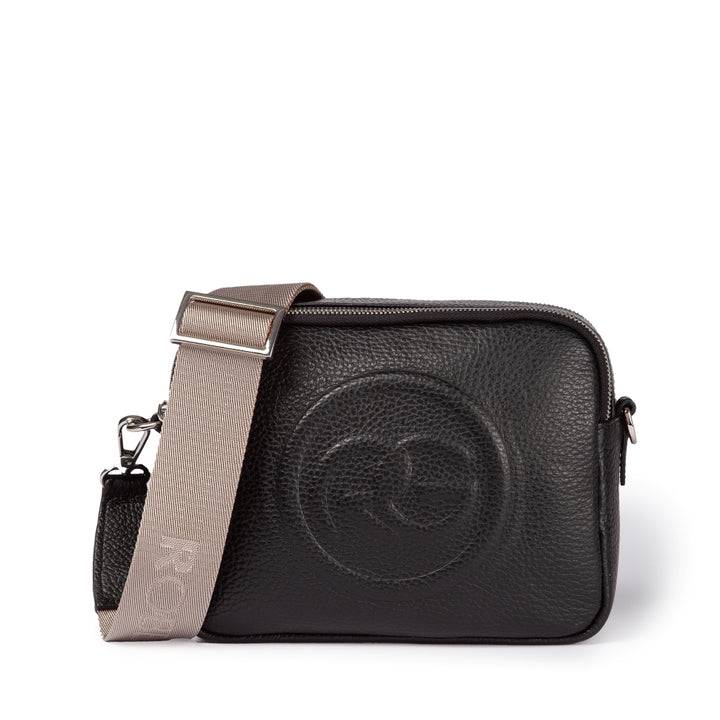 Roberta Gandolfi Roberta Pelle camera e crossbody in pelle con doppio scomparto e tracolla staccabile