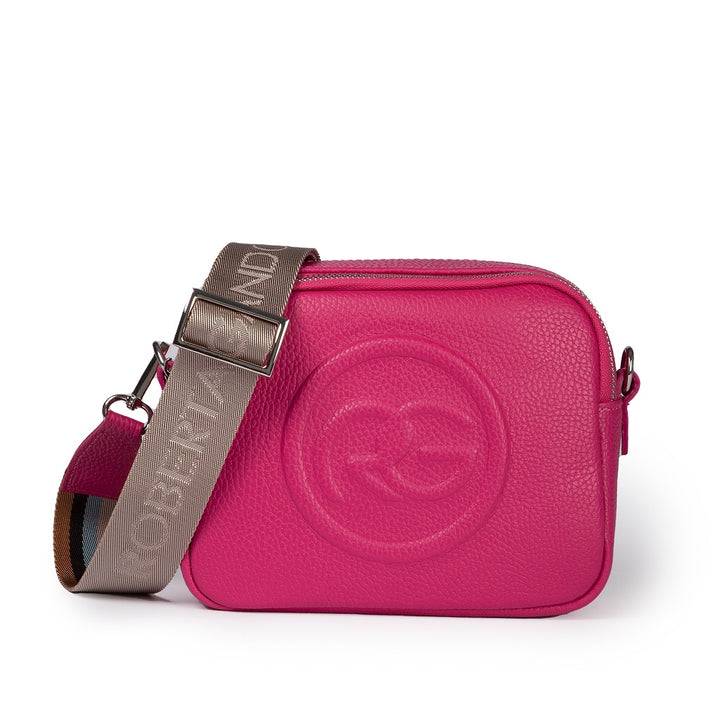 Roberta Gandolfi Roberta Pelle camera e crossbody in pelle con doppio scomparto e tracolla staccabile