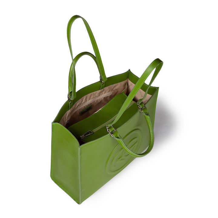 Roberta Gandolfi Roberta Pelle Large Borsa A Mano In Pelle Con Doppi Spallacci Per Essere Portata A Spalla E Tramezza