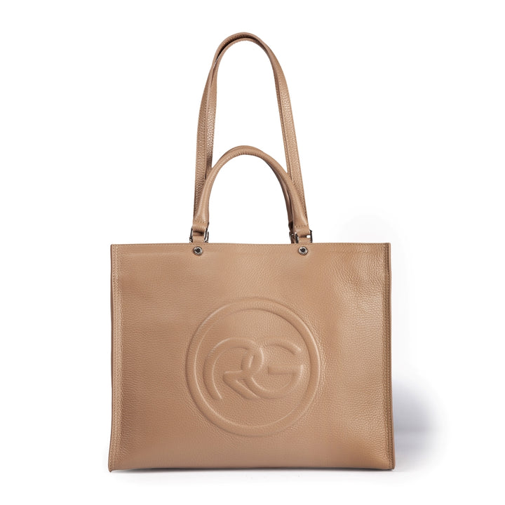 Roberta Gandolfi Roberta Pelle Large Borsa a mano in pelle con doppi spallacci per essere portata a spalla e tramezza