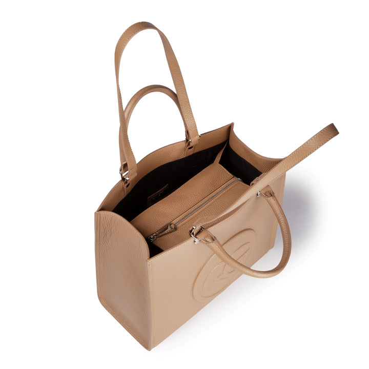 Roberta Gandolfi Roberta Pelle Medium Borsa A Mano In Pelle Con Doppi Spallacci Per Essere Portata A Spalla E Tramezza