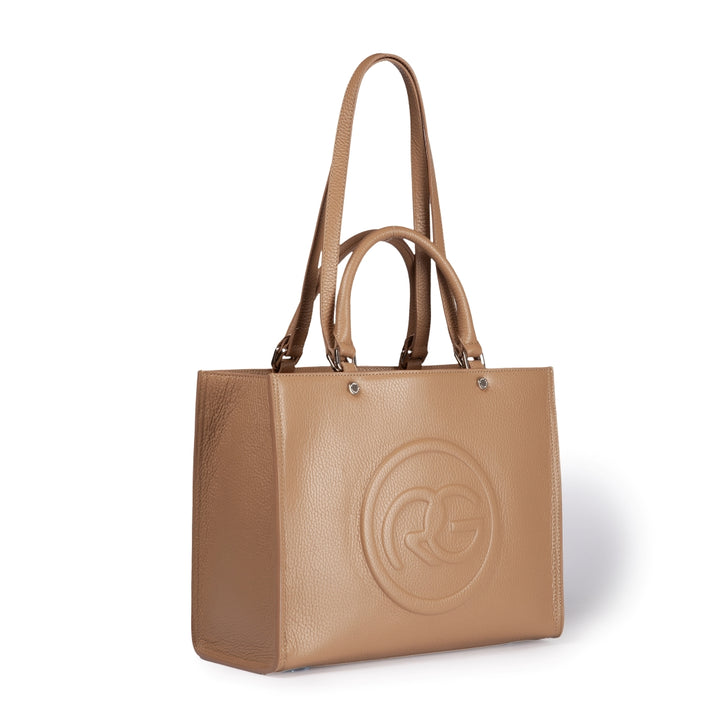 Roberta Gandolfi Roberta Pelle Medium Borsa A Mano In Pelle Con Doppi Spallacci Per Essere Portata A Spalla E Tramezza