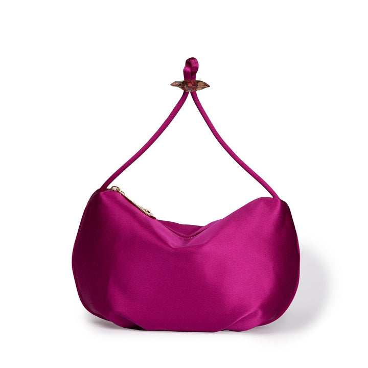 Roberta Gandolfi Sirenetta baguette in raso di seta ed elemento gioiello