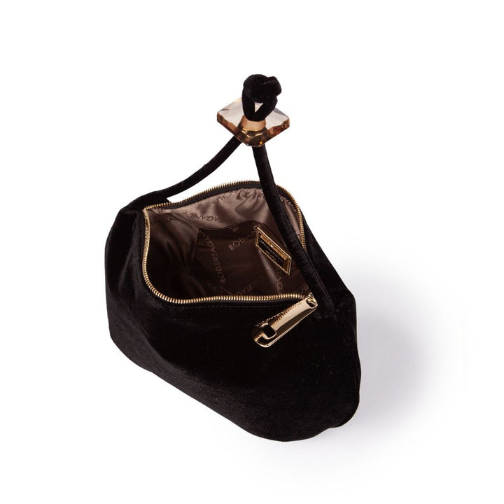 Roberta Gandolfi Sirenetta Baguette In Velluto Di Seta Ed Elemento Gioiello