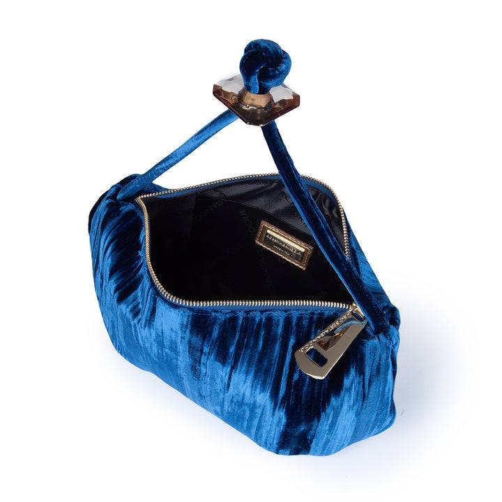 Roberta Gandolfi Sirenetta Baguette Velluto Plissè Con Elemento Gioiello