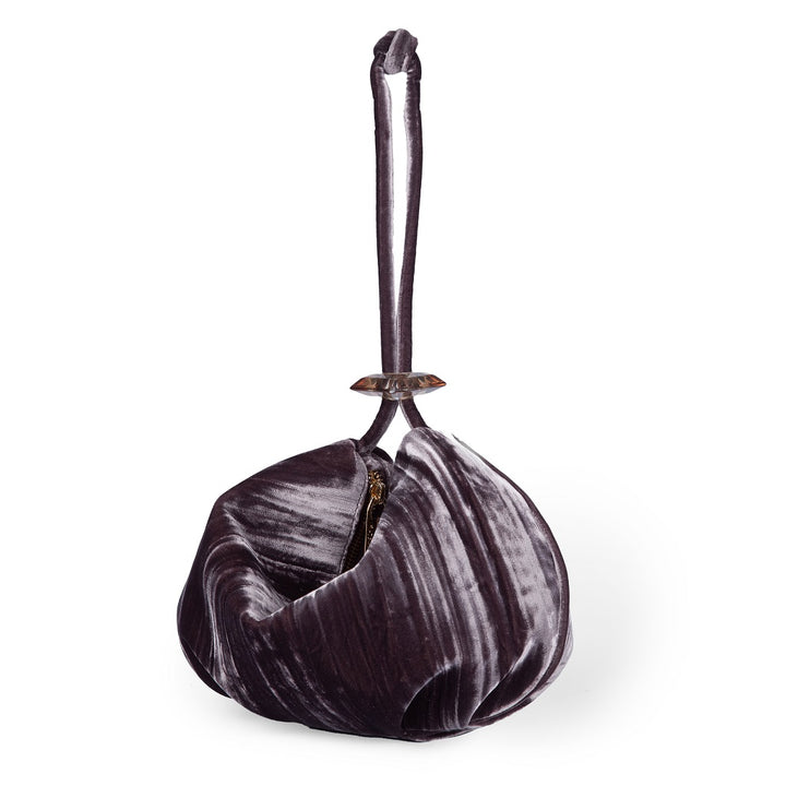 Roberta Gandolfi Sirenetta Baguette Velluto Plissè Con Elemento Gioiello