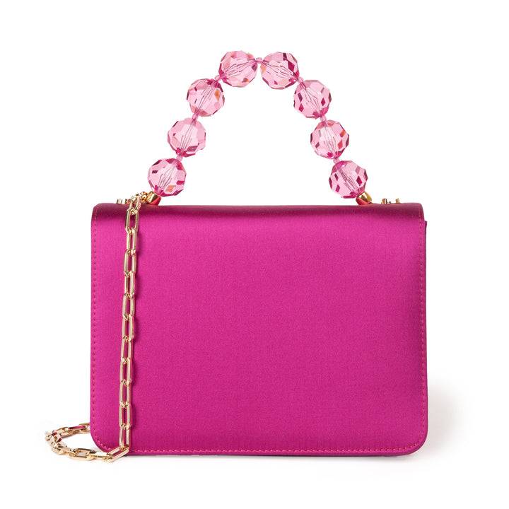 Roberta Gandolfi Sirenetta Mini bag in raso di seta e manico gioiello