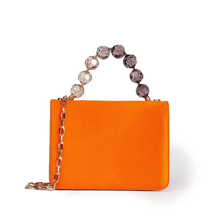 Roberta Gandolfi Sirenetta Mini bag in raso di seta e manico gioiello