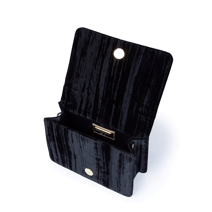 Roberta Gandolfi Sirenetta Mini Velluto Plissè E Manico Gioiello