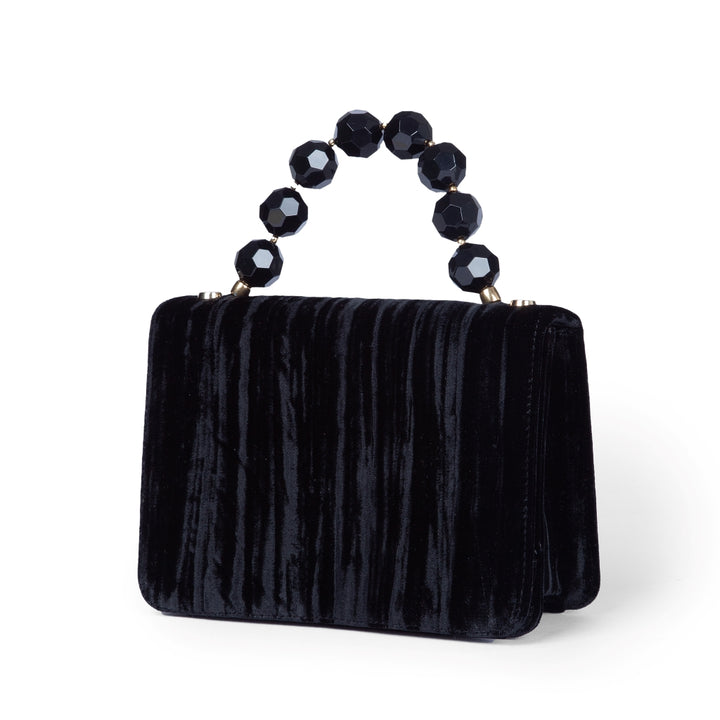 Roberta Gandolfi Sirenetta Mini Velluto Plissè E Manico Gioiello