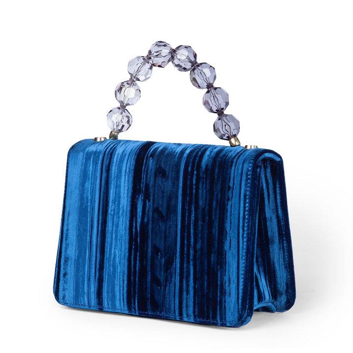 Roberta Gandolfi Sirenetta Mini Velluto Plissè E Manico Gioiello