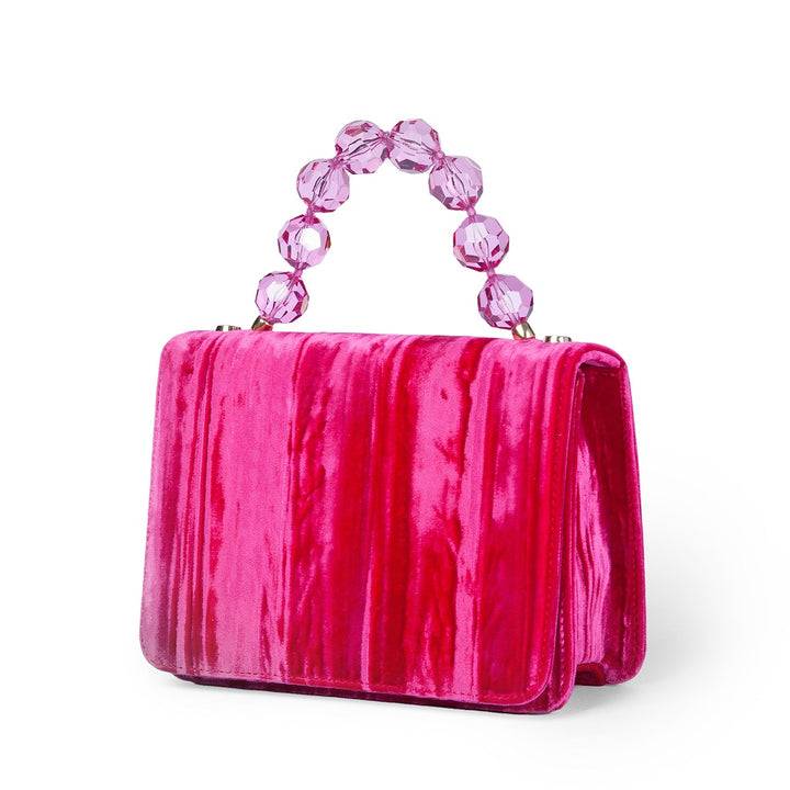 Roberta Gandolfi Sirenetta Mini Velluto Plissè E Manico Gioiello