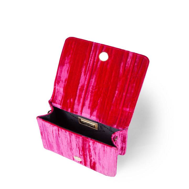 Roberta Gandolfi Sirenetta Mini Velluto Plissè E Manico Gioiello