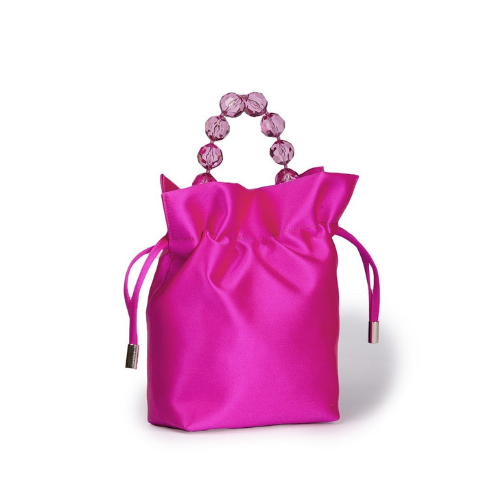 Roberta Gandolfi Sirenetta Tulip Mini Secchiello In Raso Di Seta E Manico Gioiello