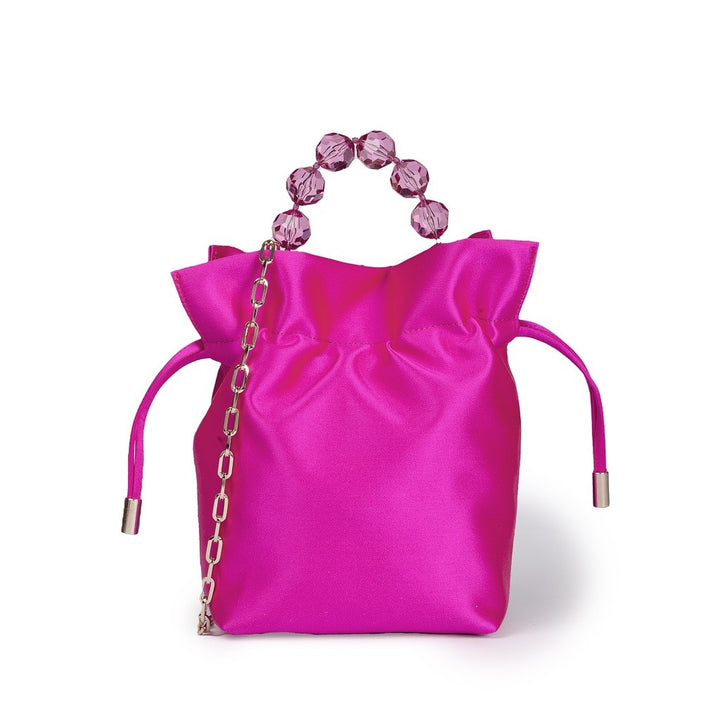 Roberta Gandolfi Sirenetta Tulip mini secchiello in raso di seta e manico gioiello