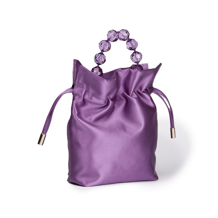 Roberta Gandolfi Sirenetta Tulip Mini Secchiello In Raso Di Seta E Manico Gioiello