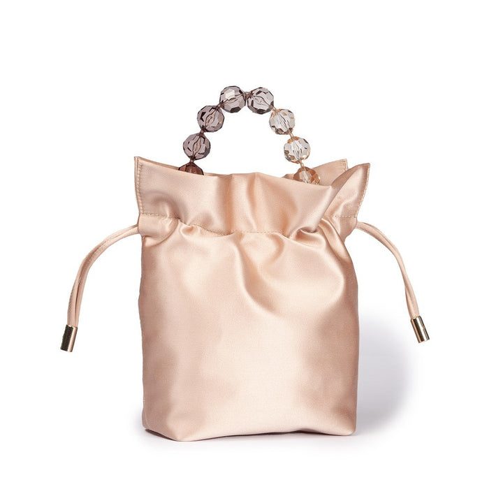 Roberta Gandolfi Sirenetta Tulip Mini Secchiello In Raso Di Seta E Manico Gioiello