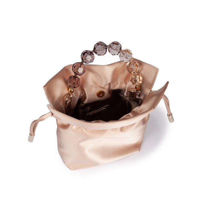 Roberta Gandolfi Sirenetta Tulip Mini Secchiello In Raso Di Seta E Manico Gioiello
