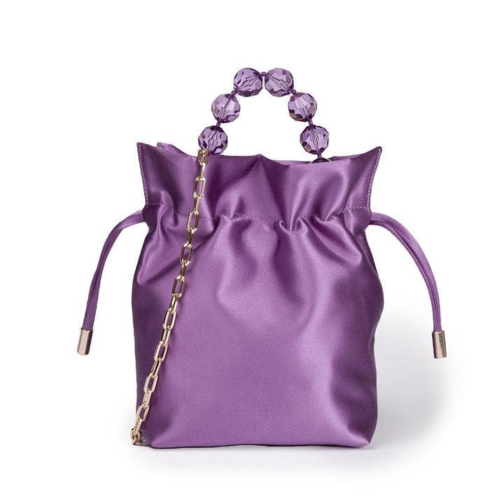 Roberta Gandolfi Sirenetta Tulip mini secchiello in raso di seta e manico gioiello