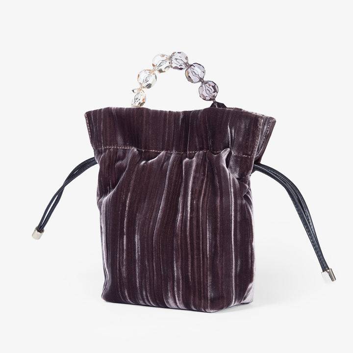 Roberta Gandolfi Sirenetta Tulip Velluto Plissè E Manico Gioiello