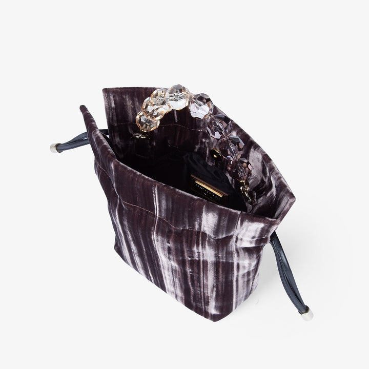 Roberta Gandolfi Sirenetta Tulip Velluto Plissè E Manico Gioiello