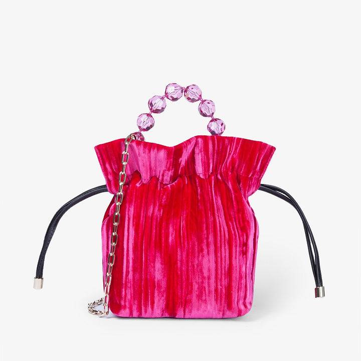 Roberta Gandolfi Sirenetta Tulip Velluto Plissè e manico gioiello Roberta Gandolfi Sirenetta Tulip Velluto Plissè e manico gioiello