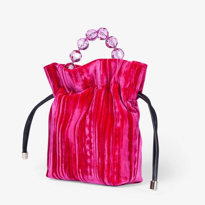 Roberta Gandolfi Sirenetta Tulip Velluto Plissè E Manico Gioiello